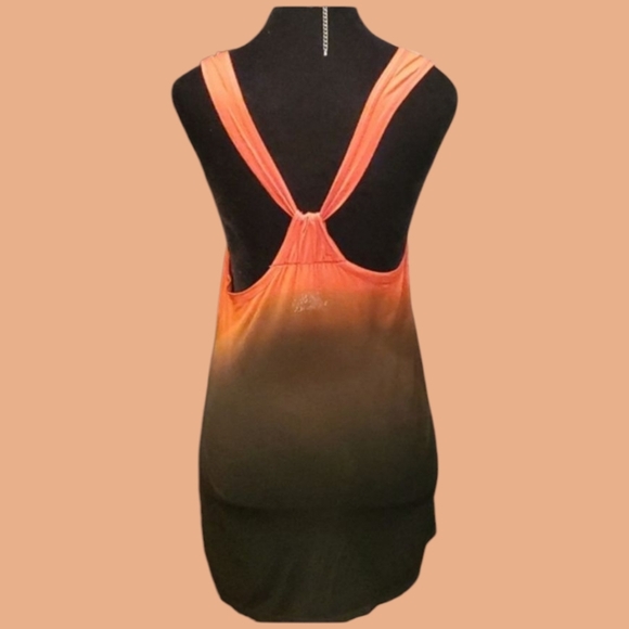 BKE Boutique Racer Back Tank. Size Small. Orange & Black with Silver Applique. - Picture 2 of 7
